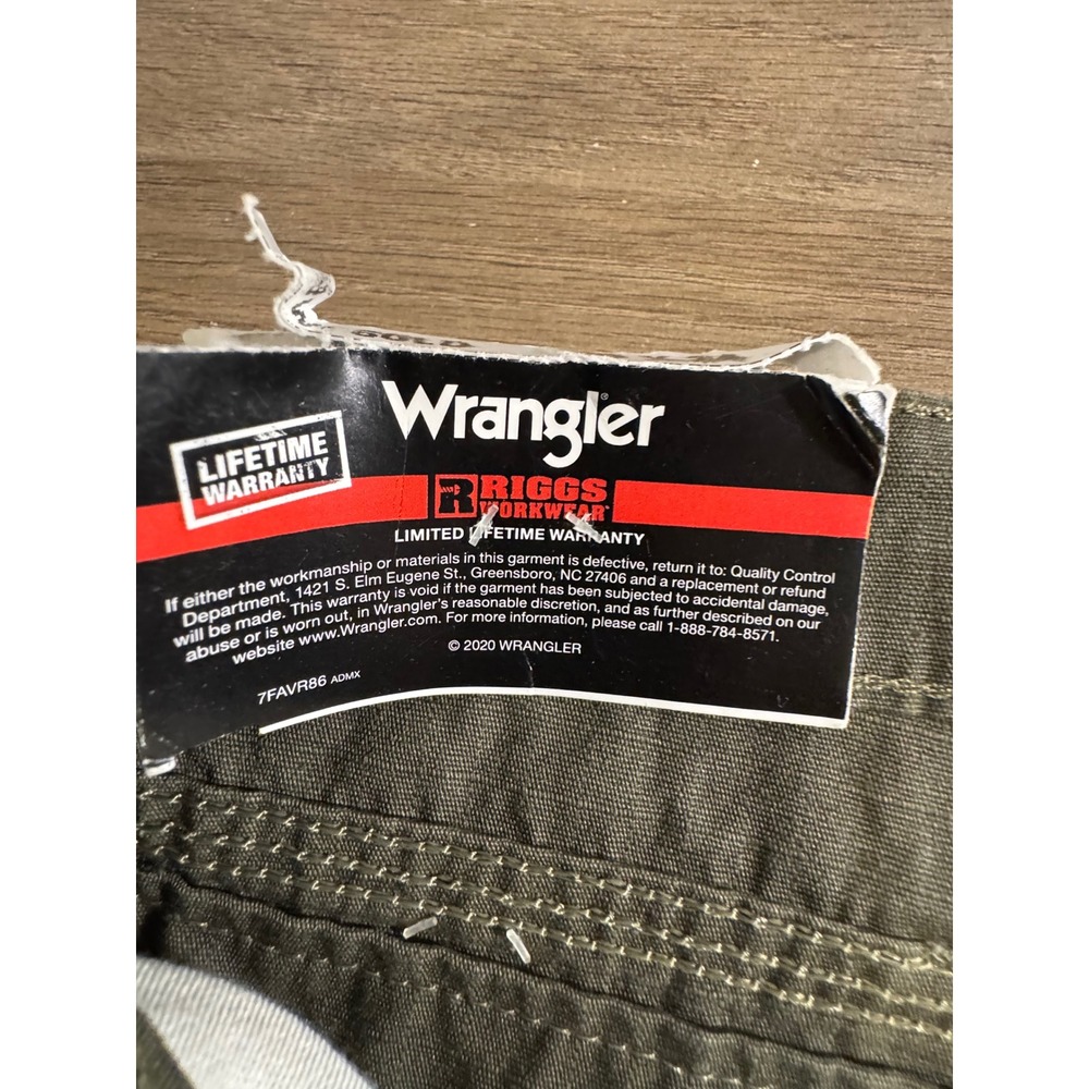 Wrangler Riggs Workwear Mens Ranger Cargo Pants Olive Ripstop 38x34 NEW NWT - Picture 11 of 13